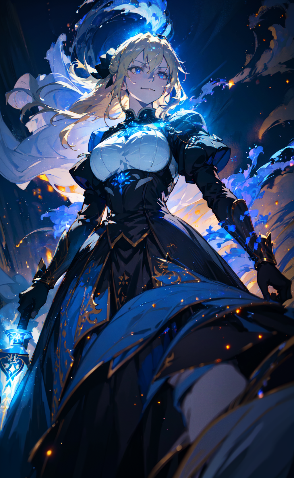 107067-726264124-masterpiece, best quality, 1girl, artoria pendragon _(fate_), smug, smirk, dark, moody, swirling smoke, glow, glowing, depth of.png